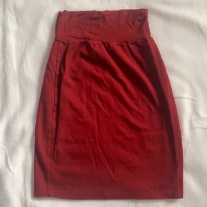 American apparel red pencil skirt